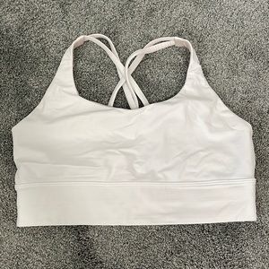 Lululemon white Energy Bra, medium support